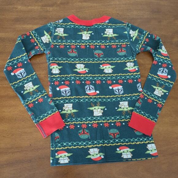 Hannah Andersson kids STAR WARS The Mandalorian Long John Pajama Top&pant size 8 - Picture 6 of 11